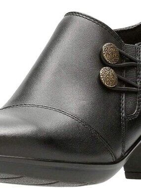 Clarks Emslie Warren Leather Loafers Black 6W